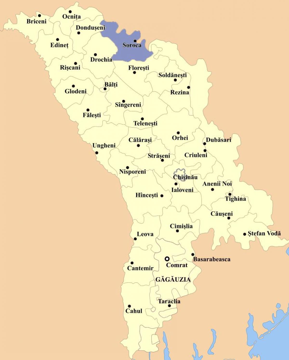 Map of cahul Moldova