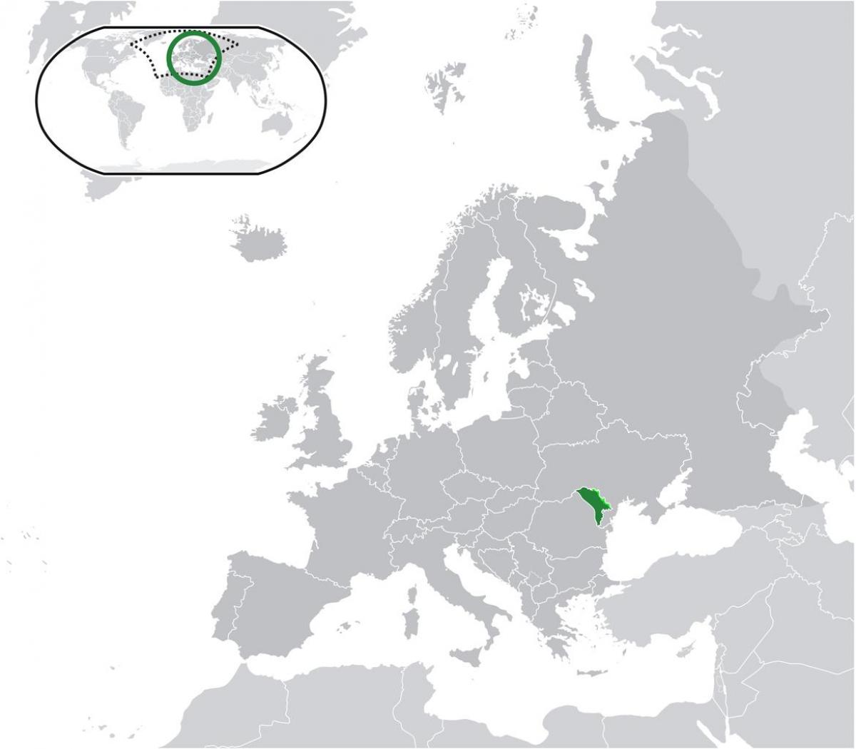 Moldova location on world map